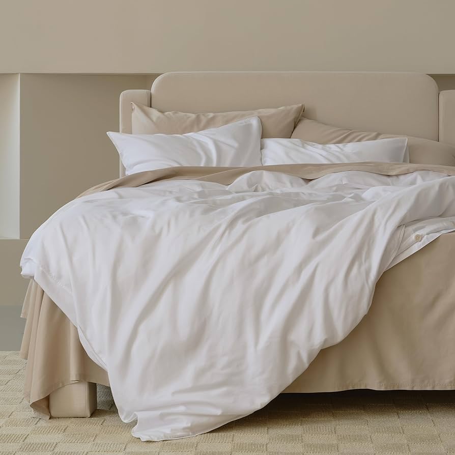 Amazon.com: Double Stitch Cotton Tencel Duvet Cover - King